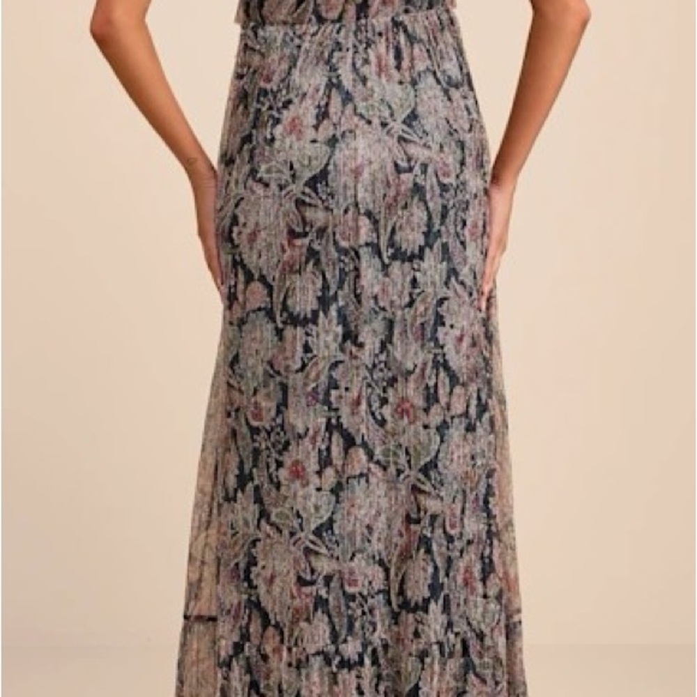 Lulu's Paisley Strap Maxi Dress XL